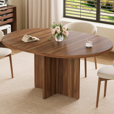 Table de salle à manger extensible ronde 43,3 "à 59", 4 à 8 places, table de cuisine ovale avec rallonge amovible pour la salle à manger, la cuisine ou le salon