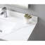 Dessus de meuble-lavabo de luxe en pierre frittée de luxe 43 x 22 avec lavabo et dosseret en céramique encastré de qualité supérieure