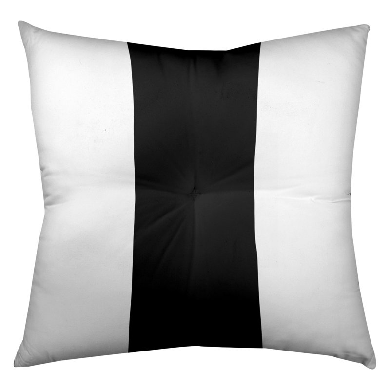 Coussin de sol touffeté, 30 po x 30 po, Blanc / Noir