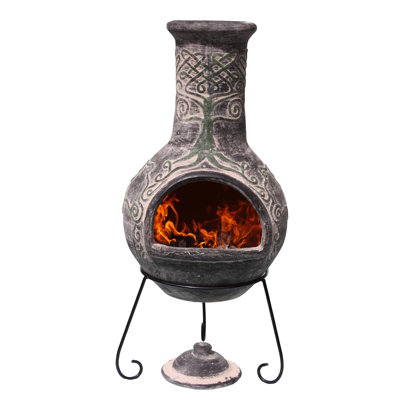 Derwyn Column Clay Smokeless Chimnea