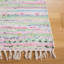 Tapis vert clair / multicolore tissé à plat à la main Fales-1096411279