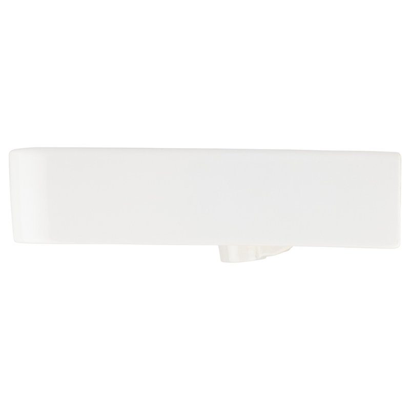 33" Burleson White Porcelain Rectangular Wall Bathroom Sink with Overflow