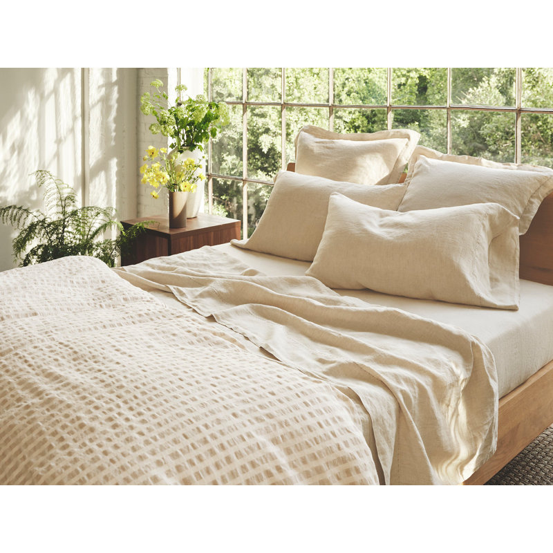 Organic Relaxed Pillowcase, King Pillowcase, Undyed Chambray