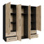 Minija 4 Door Manufactured Wood Wardrobe-1652168114