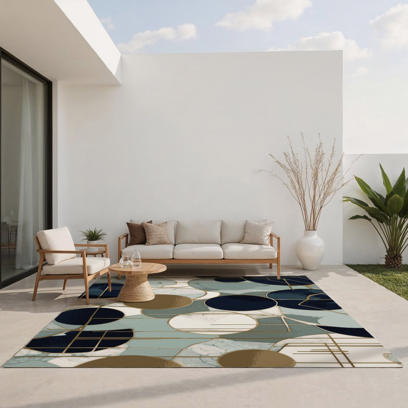 Tapis intérieur et extérieur Starbeam Halo, Rectangle 1 pi 6 po x 2 pi 6 po