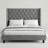 Modern Queen Velvet Upholstered Wingback Bed with Tall Tufted Headboard