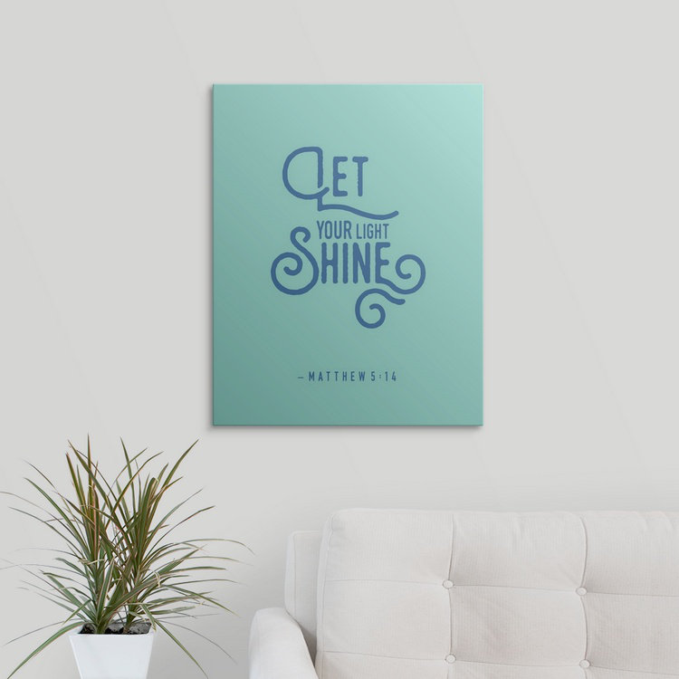 «Matthew 5: 14 - Scripture Art», reproduction d'art textuel, H 30 po x l 24 po x P 1,5 po, Toile
