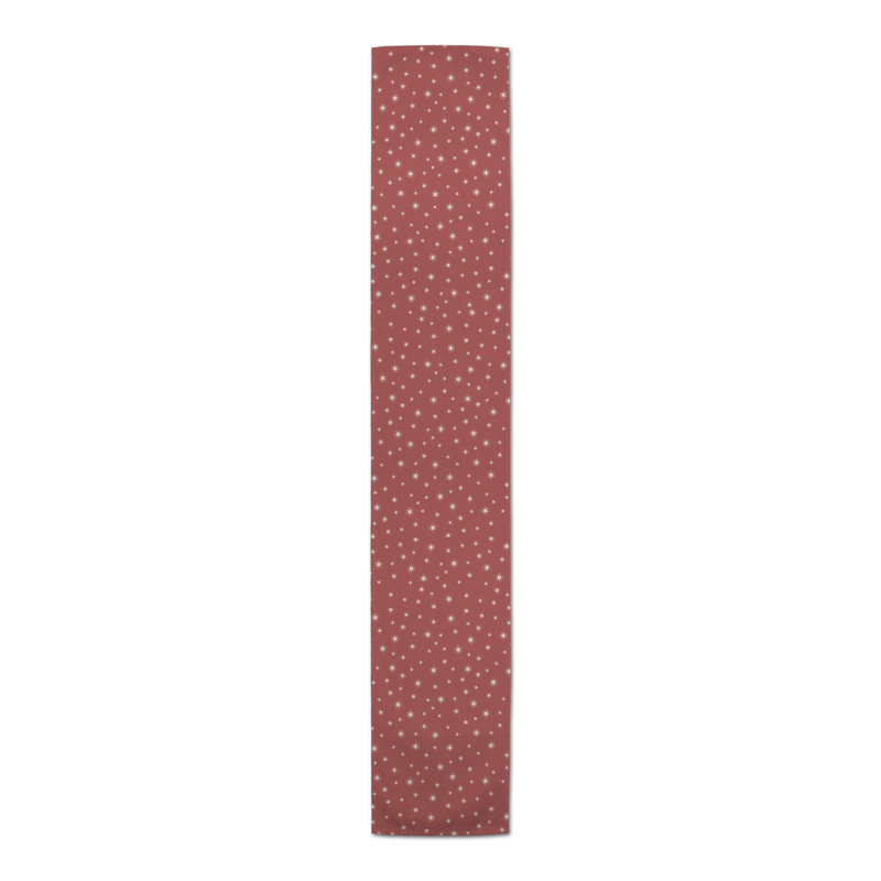 Green Twinkle Table Runner, Red, 90" x 16"