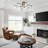 8-Light Mid-Century Modern Semi-Flush Ceiling Light