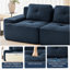 Canapé modulaire en forme de L de 82 pouces, tissu velours côtelé, assise profonde, repose-pieds mobile, sans assemblage, conception antidérapante-1276013601-1276013603