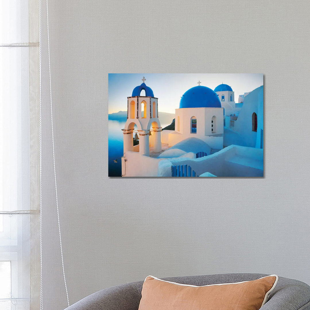 Oia Sunrise, Santorini, Greece II by Jim Nilsen - Wrapped Canvas Print