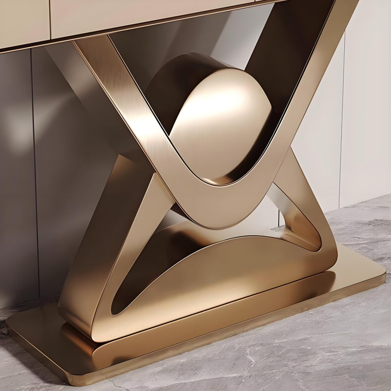 Console en métal de style italien., 33.4" H x 47.2" W x 13.7" D