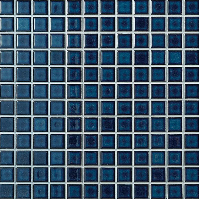 Biyusai 0.89" x 0.89" Ceramic Mosaic Wall Tile, Navy Blue, 0.89" W x 0.89" L