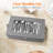 Fabric Sliverware Storage Box With Lid, Grey