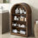 Rangement autoportant pour petite salle de bain avec tablettes ouvertes