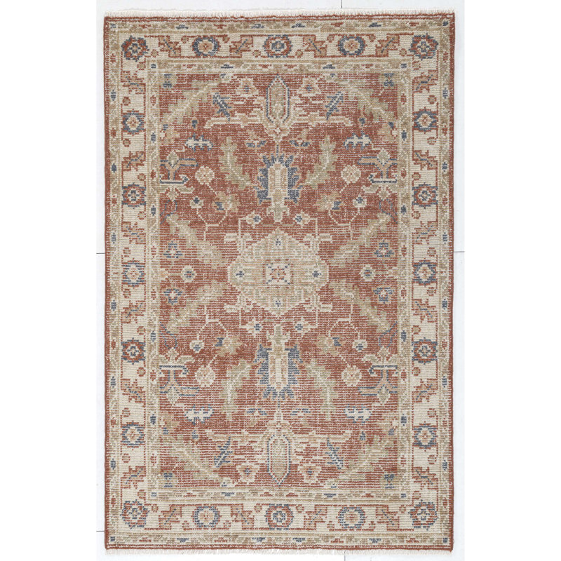 Tapis en laine noué à la main Israël Birch Lane, Rectangulaire 3 pi x 5 pi