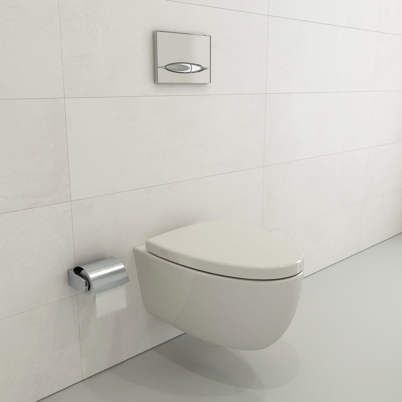 Milano Wall-hung Elongated Toilet Bowl, Biscuit