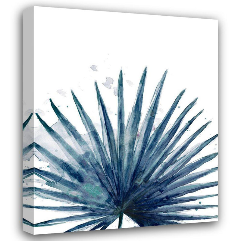 Bayou Breeze Pinto, galerie d'art sur toile tendue Patricia: Teal Palm Frond II, H 44 po x l 36 po