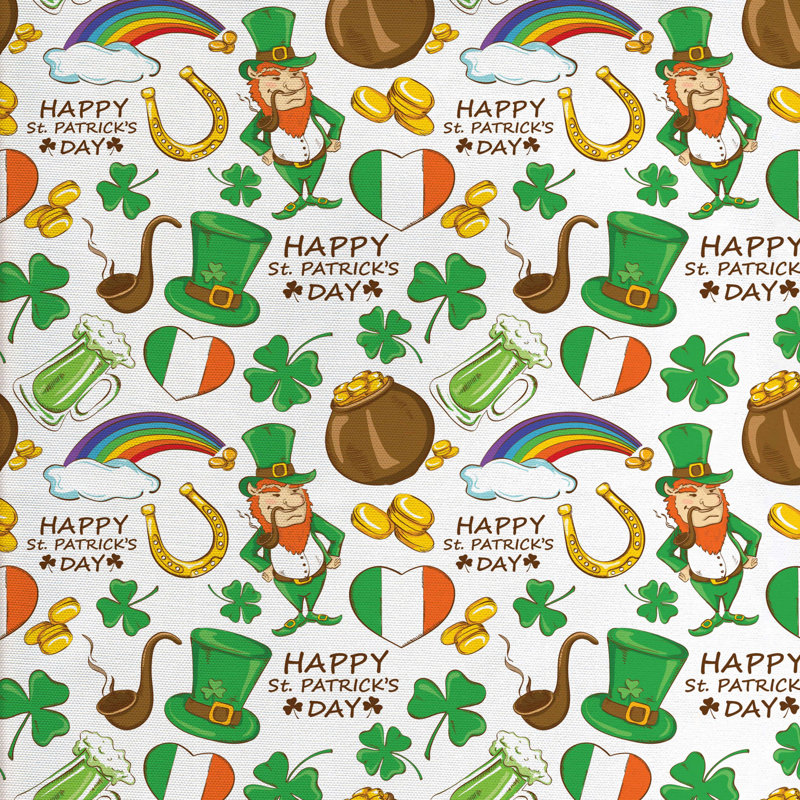 Tissu saint-patrick, H 36 po x l 58 po x P 1 po