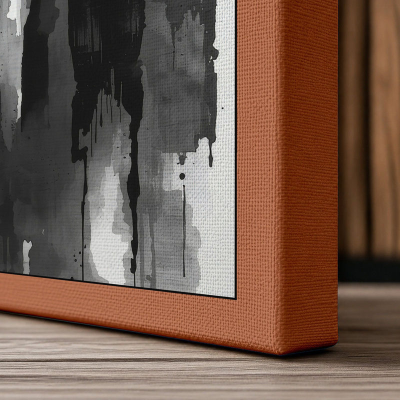 Urban Canyon Industrial - Wrapped Canvas, 36x24 - 91.4 x 61.0 cm, Terracotta Border
