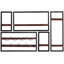 Rivero 2 Piece Solid Wood Tiered Shelf