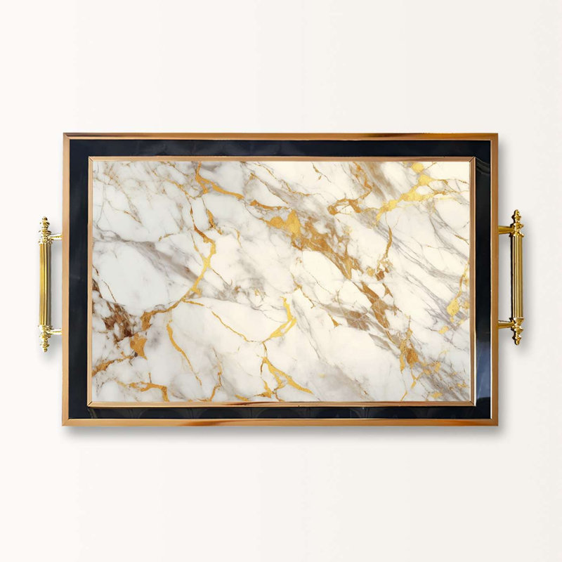 Élégant plateau de service en verre 19,7 x 11,4 x 1,4 pouces | 100% verre de haute qualité | Parfait pour recevoir et servir | Conception élégante et fonctionnelle pour la maison et les fêtes | Durable et facile à nettoyer