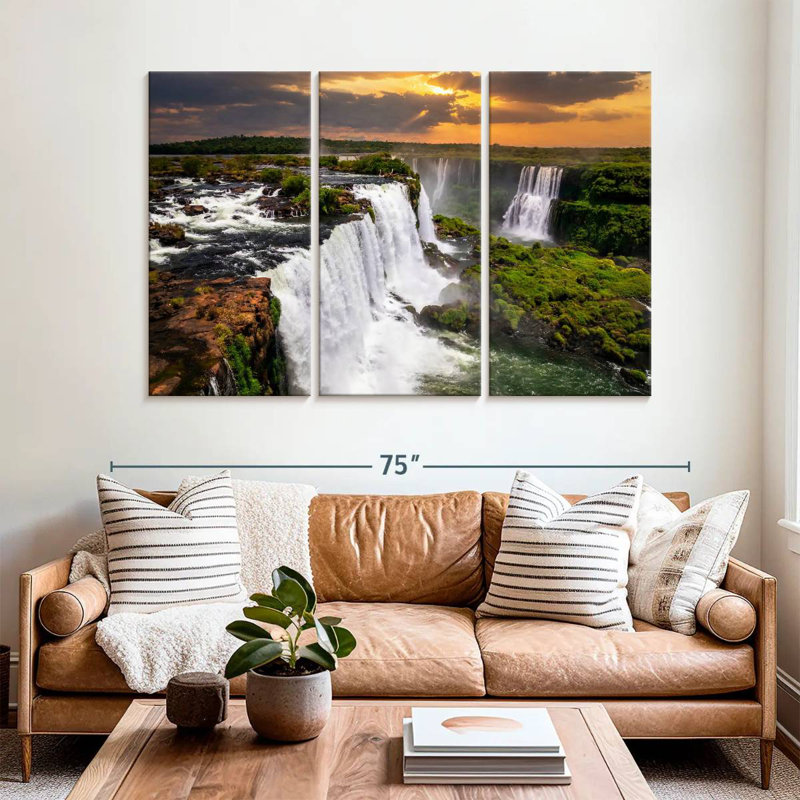 Alvord Sunset At Iguazu Falls, 32" H x 50" W
