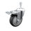 Rubber Swivel 3/8 Inch Stem Caster with Total Lock Brake