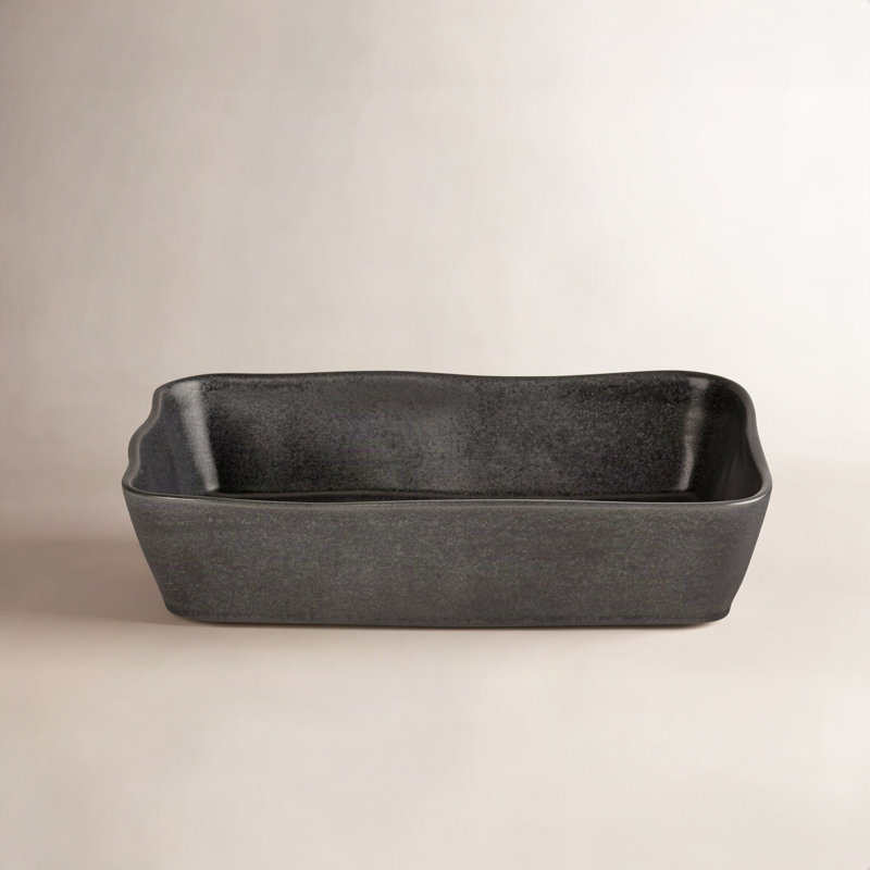 Rectangle Baker Livia, Noir mat, H 3 po x L 12 po x l 8,75 po
