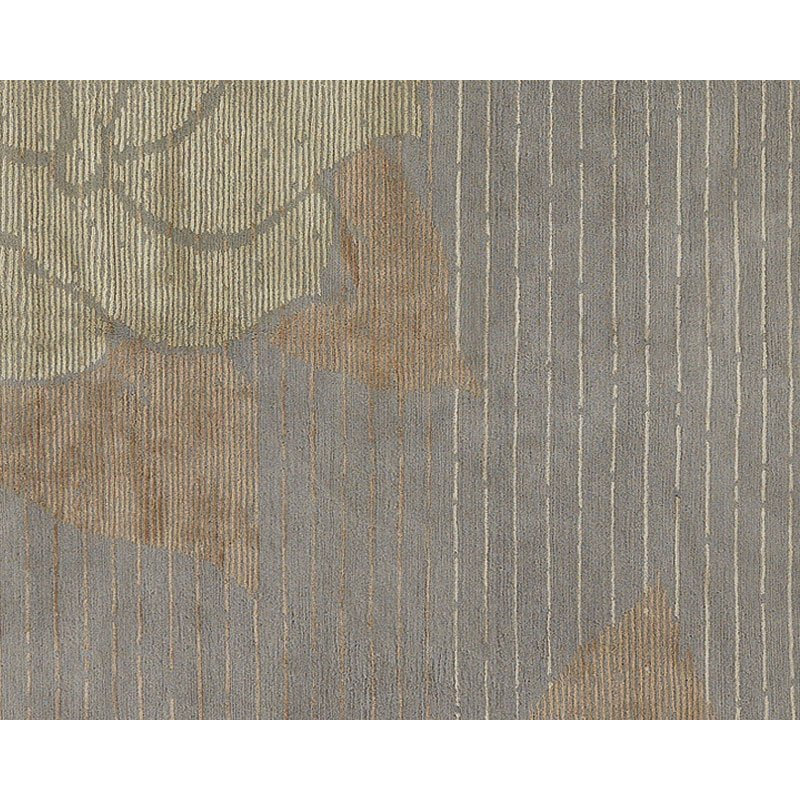 Lux Rose Area Rug in Brown/Gold/Gray, Rectangle 2' x 3'