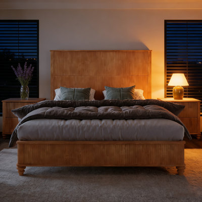 3-Piece Bedroom Set With A Bed And 2 Nightstands by FOSHNATURE