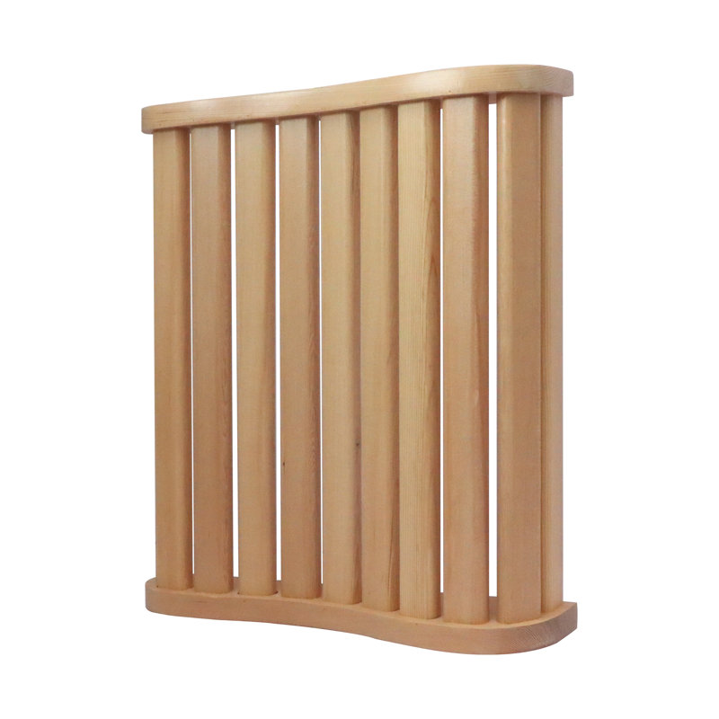 Ergonomic S-Shaped Wooden Sauna Backrest, Heat-Resistant Lumbar Support