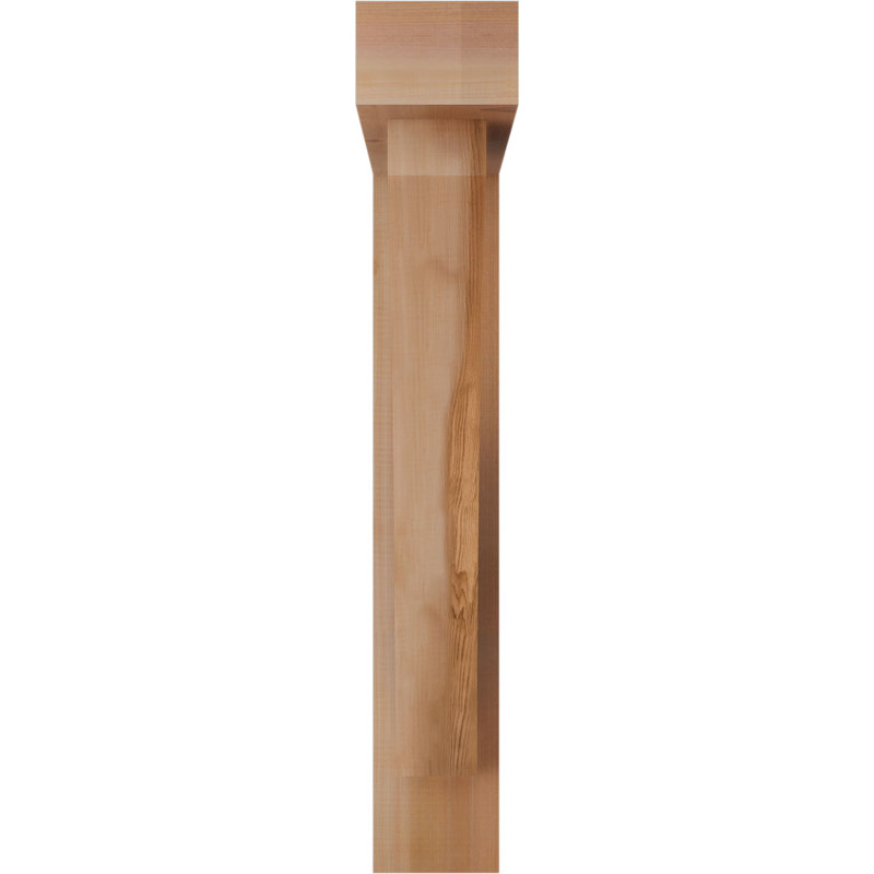 Thorton Block Bracket with Offset Brace, 34 x 30, 5 1/2"W Western Red Cedar (Smooth)