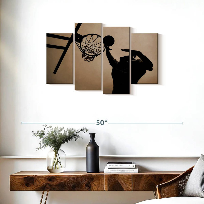Sireci Basketball Player Silhouette, 22" H x 36" W