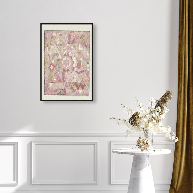 Tapestry Boehme Print by Oliver Gal, 46"H x 31"W, Black Floater Frame