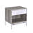 1 Drawer Nightstand With Open Shelf, Weathered Gray Oak And White