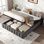 Upholstered Double (4'6) Lift Up Storage Ottoman Bed