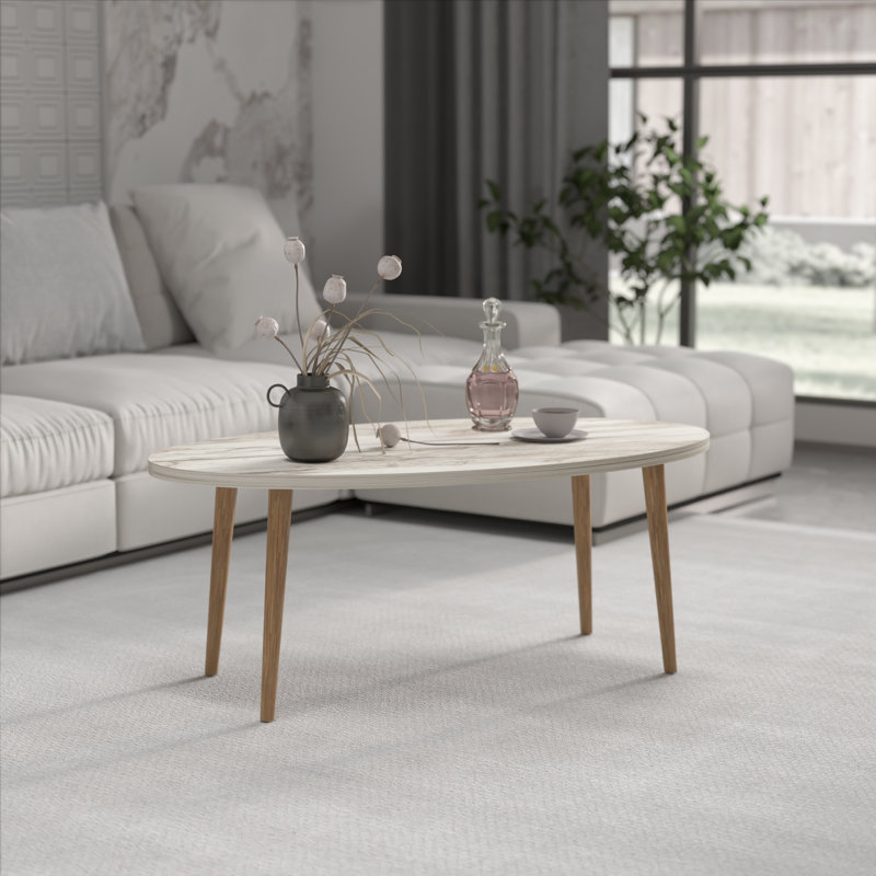 Valerie 35cm Console Table, White Marble