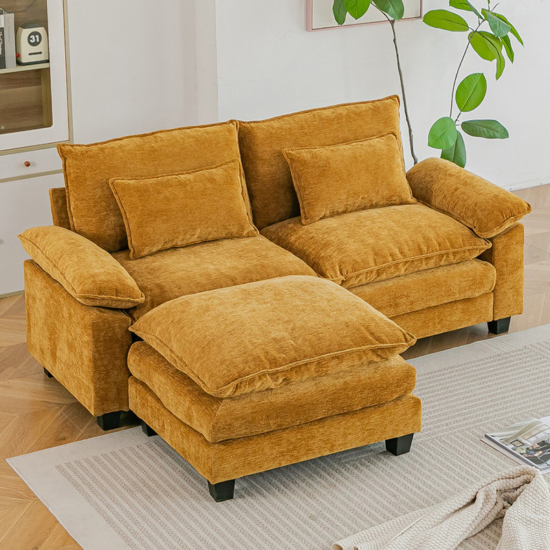 2 Seater Sofa, Yellow