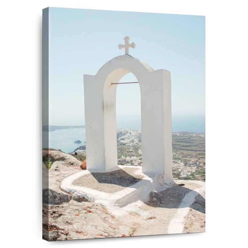 Aime White Santorini Cross, 51" H x 34" W