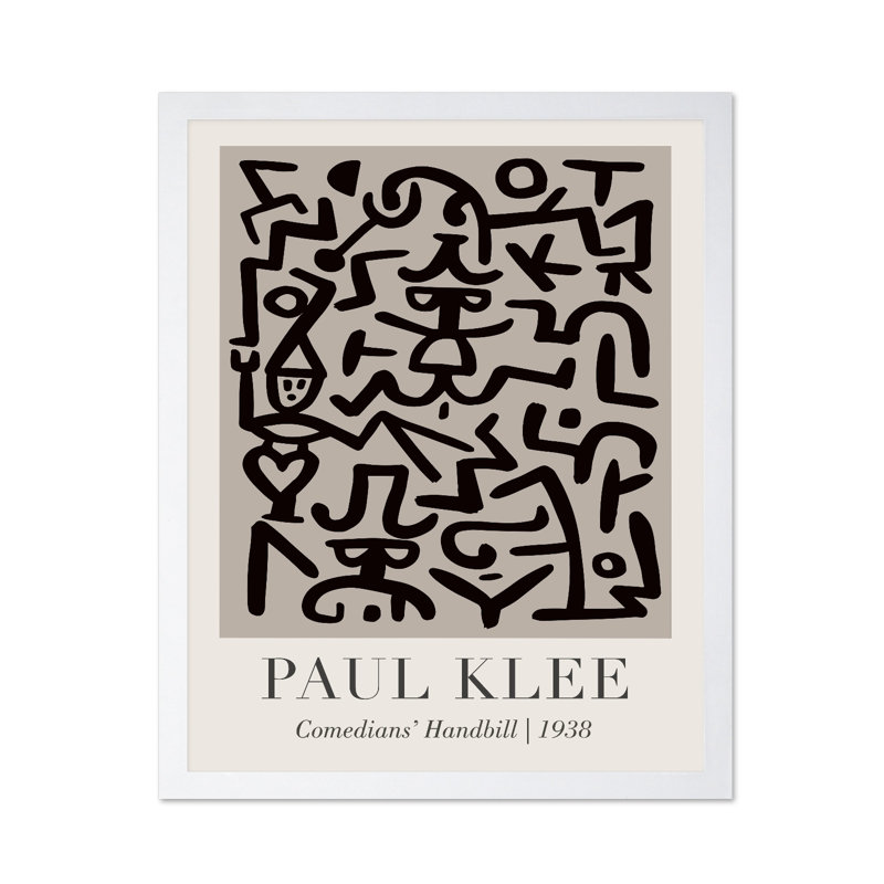 Paul Klee - Handbill des comédiens, 18"H x 24"W, Poster, White Framed