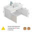 Meuble-lavabo mural 32 po avec lavabo, meuble-lavabo mural avec portes doubles, armoire de salle de bain murale, charnières à fermeture en douceur, longues poignées en métal, lavabo en céramique, blanc brillant