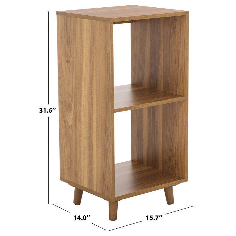 Neva Verticle 2 Shelf Accent Table, Brown