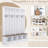 Farmhouse Hall Tree With 8 Hooks,modern 3-in-1 Wooden Style Coat And Shoe Rack-838937345