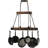 Harmony Metal Handcrafted Oval Hanging Pot Rack
