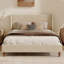 Lit plateforme tapissier sans sommier