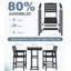  Ensemble de bar d'extérieur Hdpe, ensemble de chaises de bar et de table Adirondack haut (3 pièces)-114219513