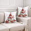 Housses de coussin décoratives en microfibre douce JYK, imprimées recto verso, avec fermeture éclair invisible, idéales pour la décoration intérieure et les cadeaux. 50 x 50 cm, motif bonhomme de neige blanc et rouge.-138919517