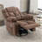 Recliners with Massage &amp; Heat, Oversized Rocking Recliner Chair with USB Port, 2 Cup Holders | Walnut Brown | Metal &amp; Wood-2110450089