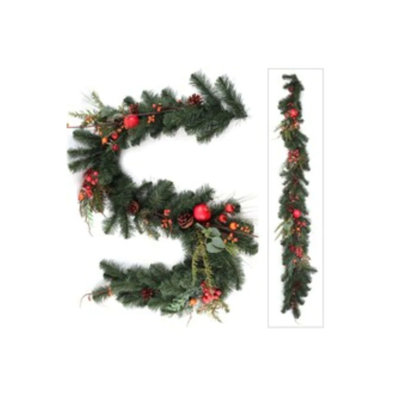 6 Foot Long Christmas Pine Garland Set Of 6